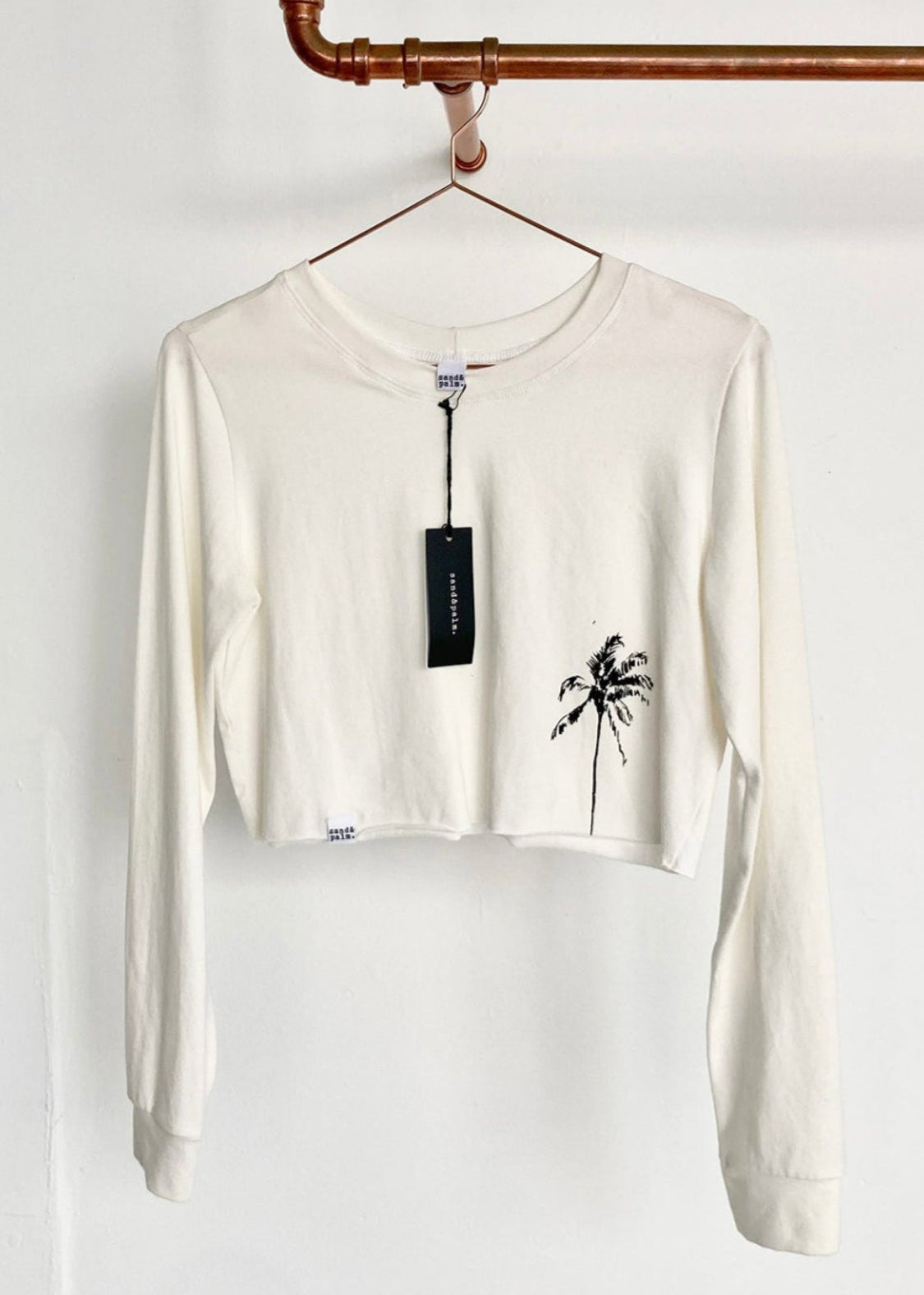 Cropped Long Sleeve Hemp Top