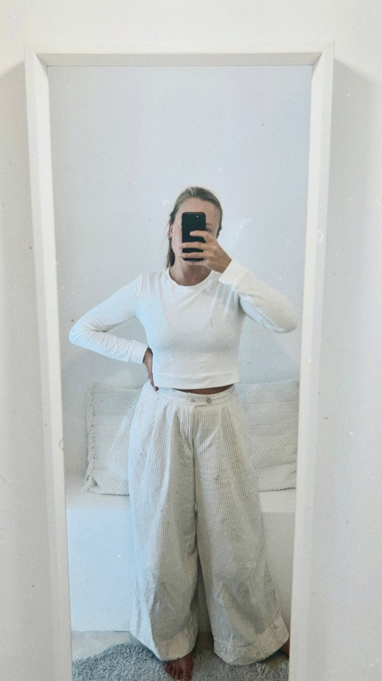 Cropped Long Sleeve Hemp Top
