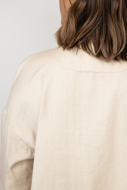 Natural Fringed Crop Jacket